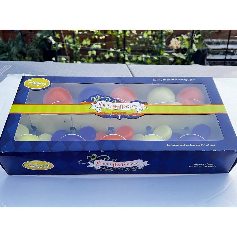 Disney Store Mickey Head Halloween String Lights Y2K NIB 11 Ft